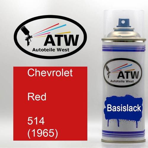 Chevrolet, Red, 514 (1965): 400ml Sprühdose, von ATW Autoteile West.